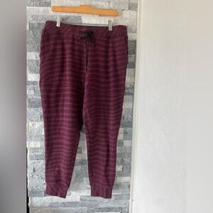 Women’s STANCE NWT Shelter Jogger Butterblend Pants-Maroon Red Stripe-Size Large